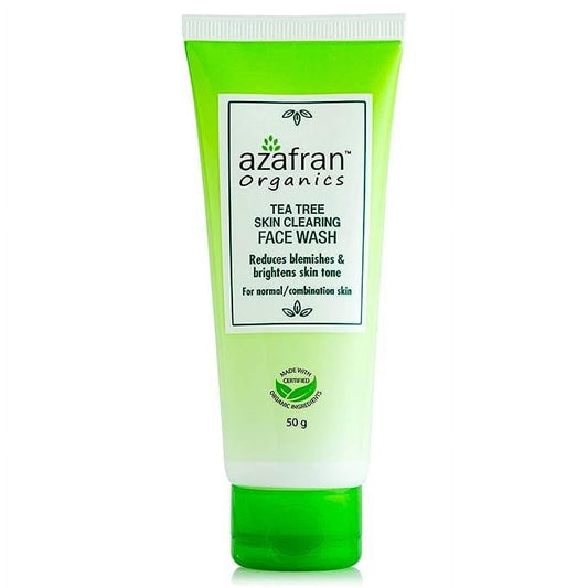 Azafran Tea Tree Skin Clearing FaceWash for acne prone and blemished, Gentle for daily use