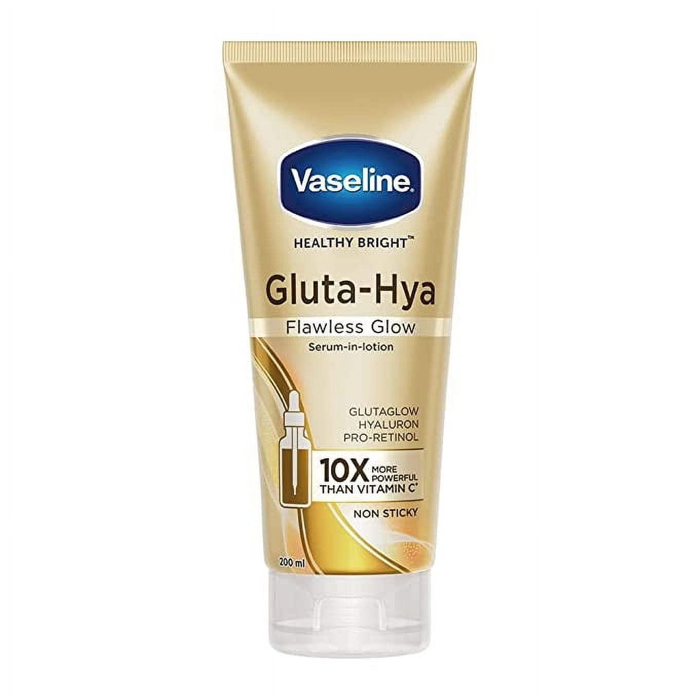 Vaseline Gluta-Hya Flawless Glow, 200ml, Serum-In-Lotion, Boosted With GlutaGlow, for Visi