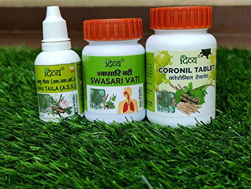 Patanjali Coronil Swasari Kit -(Coronil + Swasari + Anu Tail) Immunity Booster Kit (Pack o