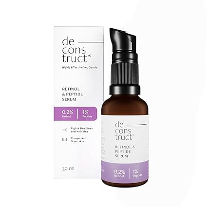 Deconstruct 0.2% Retinol FaceSerum With 1% Peptide | Beginner Friendly | Anti Aging, Night