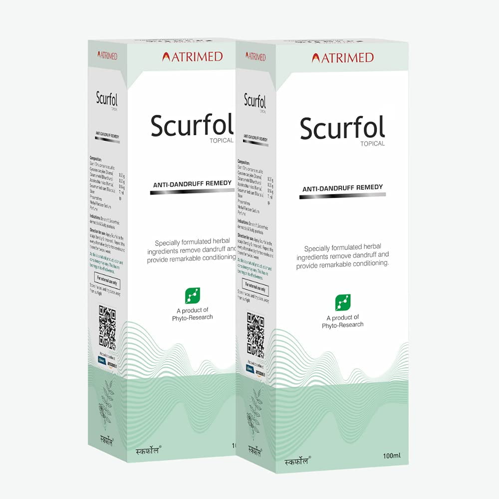 Atrimed Scurfol Shampoo To Fight Dandruff Causing Germs | A Perfect Blend Of Specially For