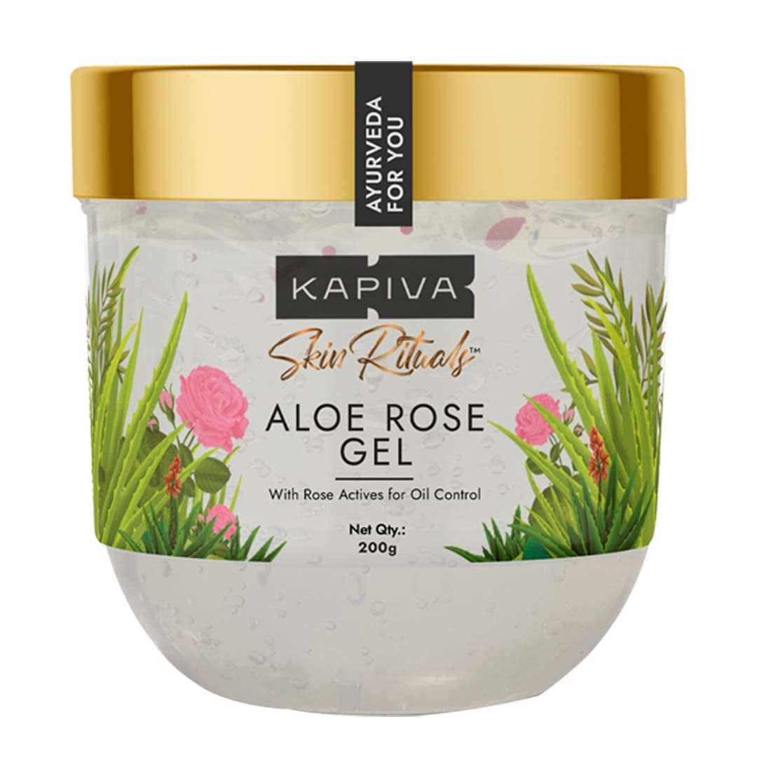 Kapiva Skin Rituals Aloe Rose Gel 200 gms ,Clinically Tested Rose Actives , For Oil Contro