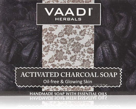 Activated Charcoal Soap 75 gms (Pack of 6 X 75 Gms) - Vaadi Herbals