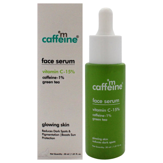 FaceSerum with Vitamin C 15 Percent by mCaffeine for Unisex - 1.01 oz Serum
