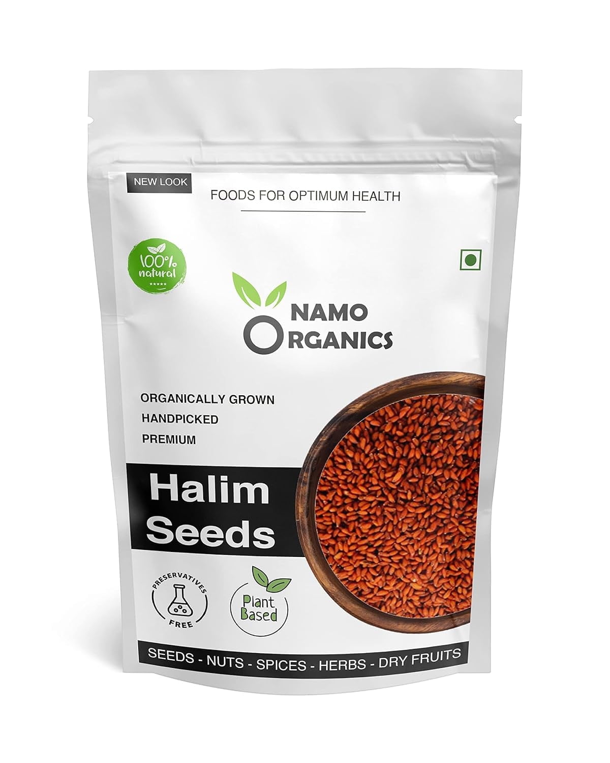 Zeeke Namo Organics 100% Organic Halim Garden Cress Aliv Seeds 800 Gm for Eating Organic a