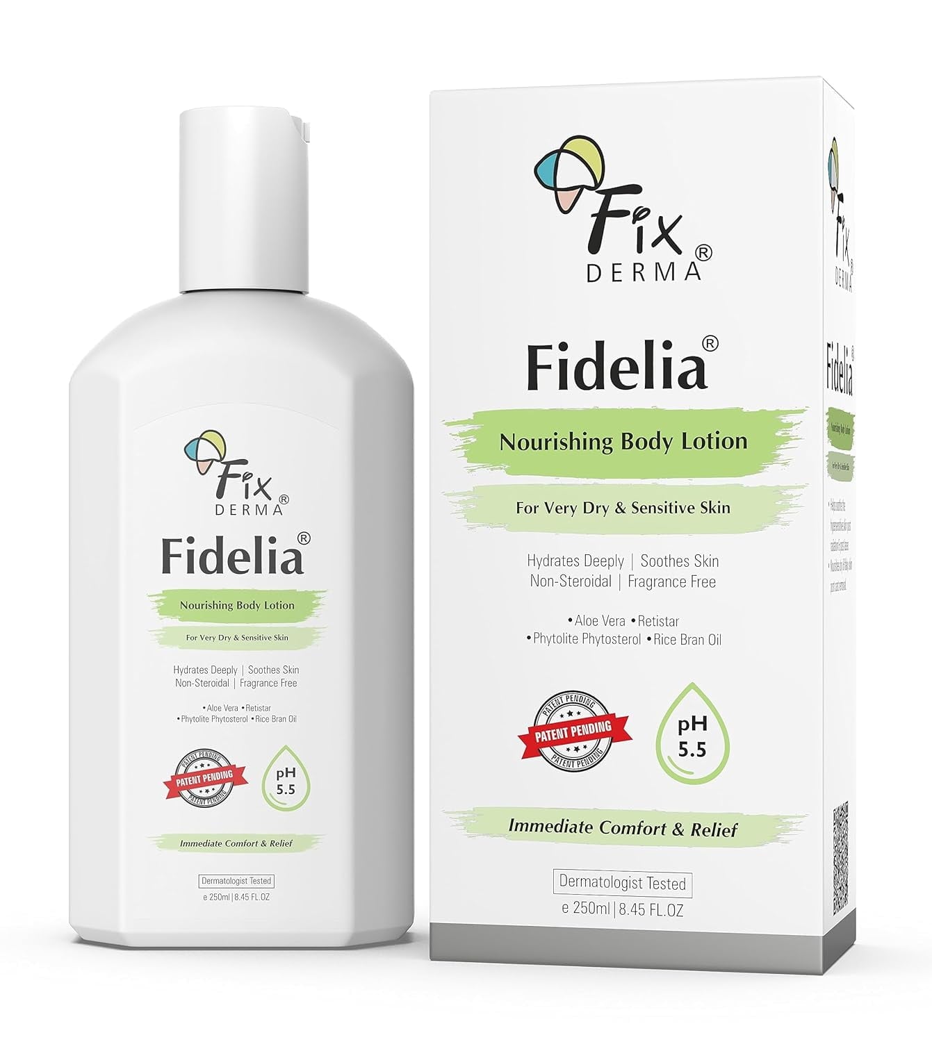 Fixderma Fidelia Nourishing BodyLotion - BodyLotion for Sensitive & Very dry skin with Ric