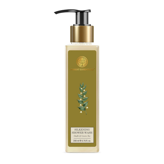 Forest Essentials Silkening Shower Wash Oudh & Green Tea | Ayurvedic Natural BodyWash For