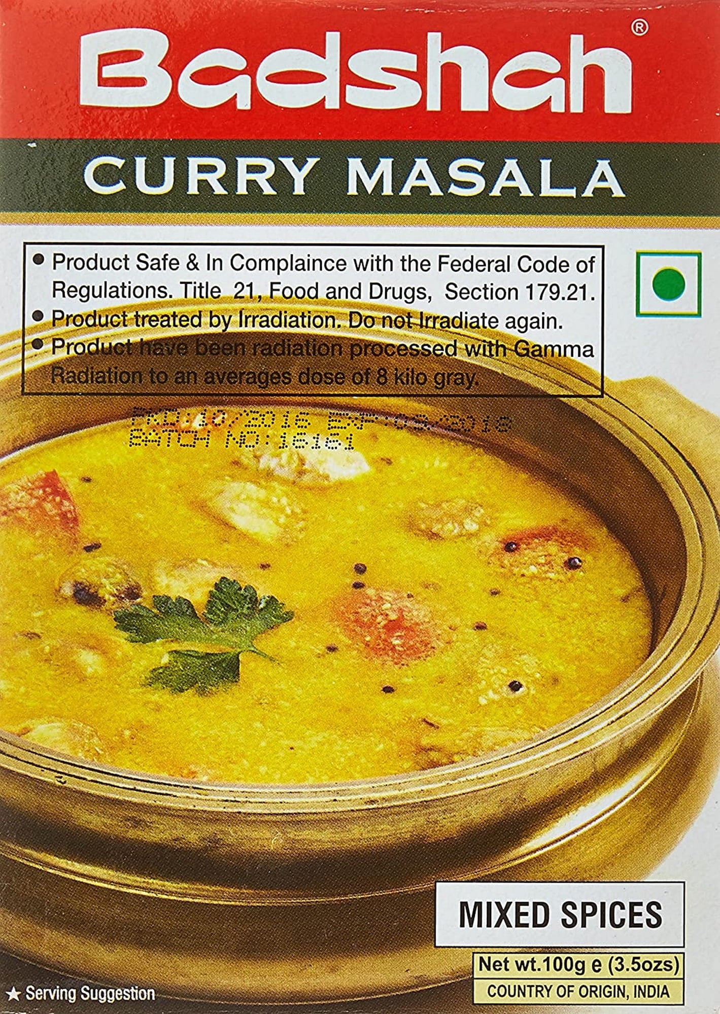 Badshah, Curry Masala, 100 Grams(gm)