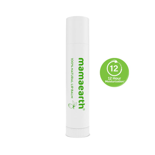 Mamaearth Nourishing 100% Natural LipBalm with Vitamin E and Shea Butter - 4 g | 12-Hour Moisturization | Makes Lips Soft & Supple
