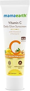 Mamaearth Daily Sunscreen: SPF 50 PA+++, Vitamin C & Turmeric, 20