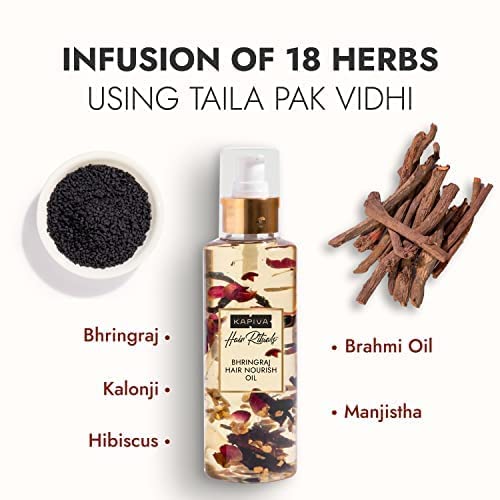 Bhringraj Hair Nourishing Oil: Ayurvedic, Voluminous Hair, Pack of 1