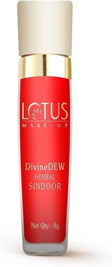 Lotus Herbals Divine Dew Herbal Sindoor Free of Mercury and Lead | 8g | 21 Love Drop