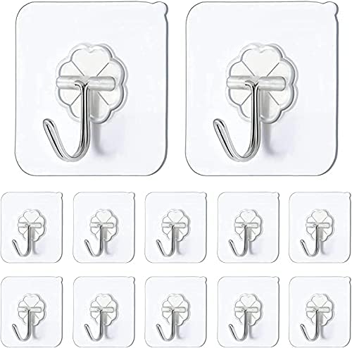 Radiant Wall Hooks Without Drilling, Hooks for Hanging Strong, Self Adhesive Hooks Heavy Duty, hangings, Kitchen Accessories Items (Flower Hook,