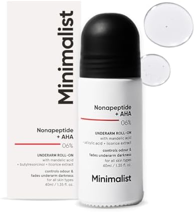 Minimalist Underarm Roll On Deodorant with Nonapeptide + AHA BHA 06% | Controls Odour & Fa
