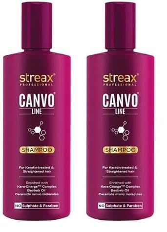 Streax Professional Straightening Shampoo: Anti-Frizz, Sulphate & Paraben Free,