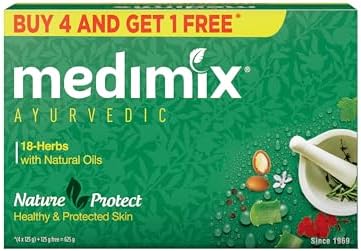 Medimix Ayurvedic Classic 18 Herbs Soap, 125g (4+1 Super Saver Pack, Save Rs.40)