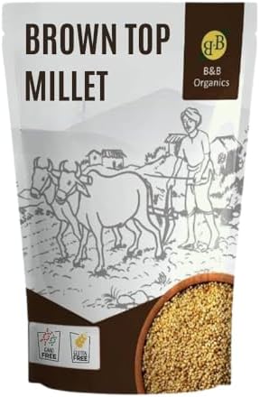 B&B Organics Browntop Millet (1 kg / 2.2 pound)/Authentic Kula Saamai Arisi/Certified Orga