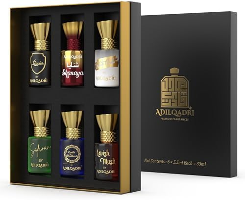 Adilqadri Assorted Luxury Non Alcoholic Roll-On Attar Perfume Collection for Men & Women L