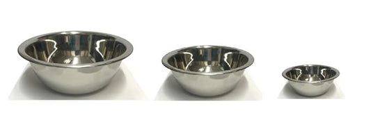 iKonbi Stainless Steel 3 Pcs Serving Bowls/ Kitchen Serving Set/ Mixing Bowl