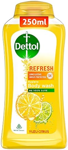Dettol BodyWash, Lime Fresh Shower Gel, 250ml, 12h Odour Protection