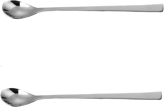 iKonbi Stainless Steel Soda/Milkshake/Bar Spoons – 8 inch, Set of