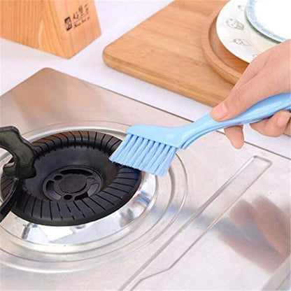 iKonbi Multifunctional Foldable Plastic Window Frame Cleaning Brush with Dust Dirt Scraper, Multicolour