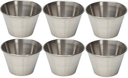 iKonbi Stainless Steel Sauce Cup/Chutney Cup/ Chips Dip Cup- Set of 12-75 ml