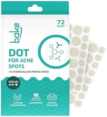 BAKE Hydrocolloid Pimple Patches (72 Dots) | Absorbs Oil, Prevents Acne | Waterproof Patch