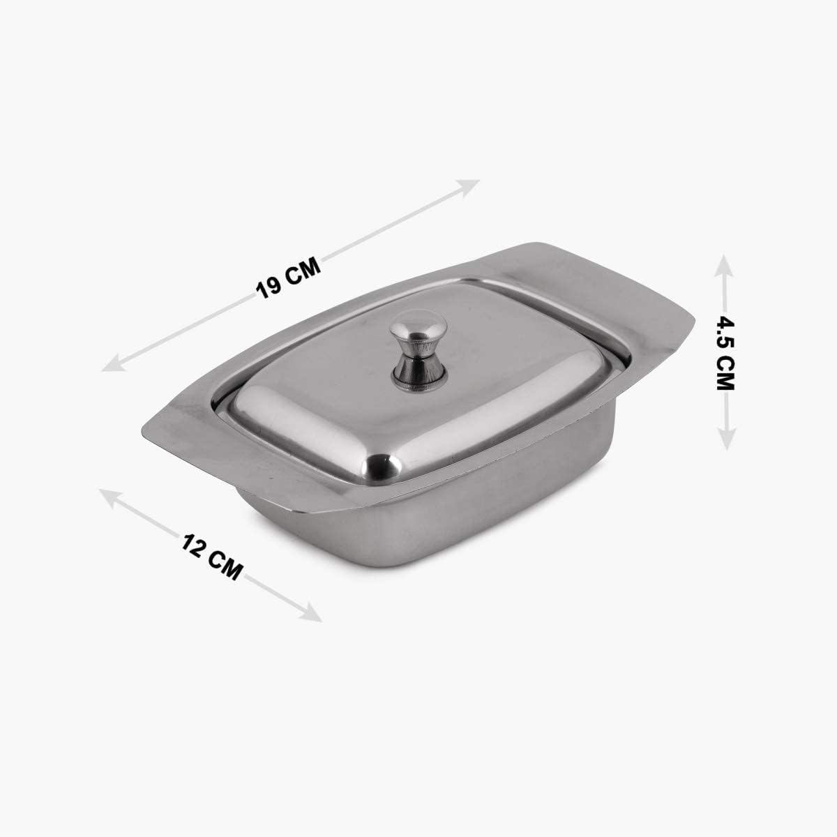 iKonbi Stainless Steel Butter Dish/Butter Pot with Lid