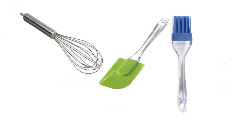 iKonbi Silicone Bakeware Set | 2-Pack Combo | 1 Set Silicone Spatula Brush Set, 1 Pcs.