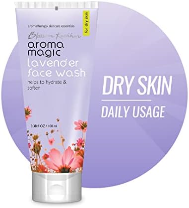 Aroma Magic Lavender FaceWash | Hydrates & Softens Skin | with Orange Extracts & Rose Essential Oil | Dry Skin 100ml