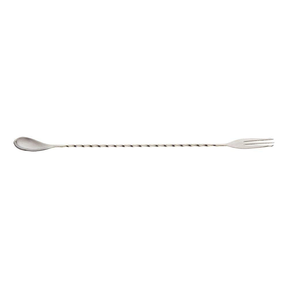 iKonbi Stainless Steel Bar Spoon- Bar Spoon, Fork, Crusher, Knob- Set of 4
