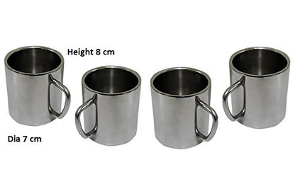 iKonbi Set of 4 Double Wall Small Sober Tea Cups