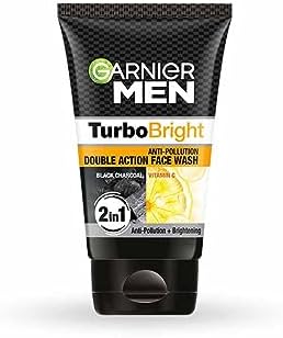 Garnier Men Power White Dounle Action FaceWash for Anti pollution & Instant Whitening with