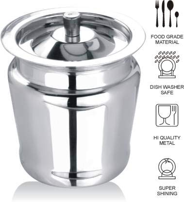 iKonbi Stainless Steel Apple Shaped ghee Pot 300 ml and Oil Dropper 500 ml