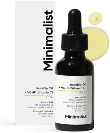Minimalist Rosehip Oil with Vitamin C for Anti Aging & Glowing Skin | Fades Acne Marks & S