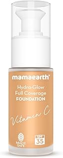 Mamaearth Hydra-Glow Full Coverage Dewy Finish Liquid Foundation With Vitamin C & Turmeric