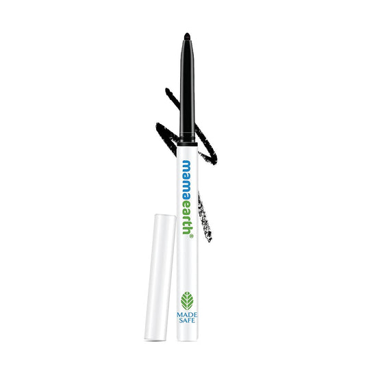 Mamaearth Long Stay Kajal: Black, Vitamin C & Chamomile, 0.35