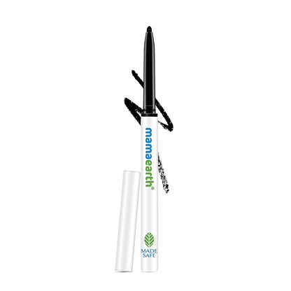 Mamaearth Long Stay Kajal: Black, Vitamin C & Chamomile, 0.35