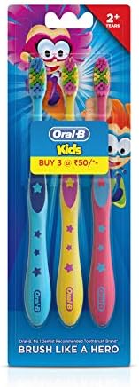 Oral-B Kids Toothbrush, Extra Soft (Pack of 3)