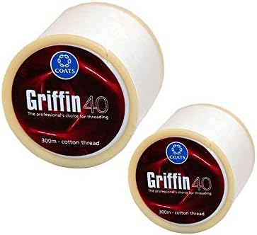 2 Spools X 300m Griffin 40 TKT Cotton Eyebrow Thread Facial Hair Removal