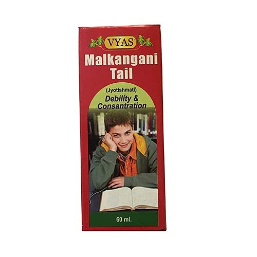 CROW Vyas Malkangani Tail AyurvedicMalkangani Oil for Brain (60ml) (Pack of 2)