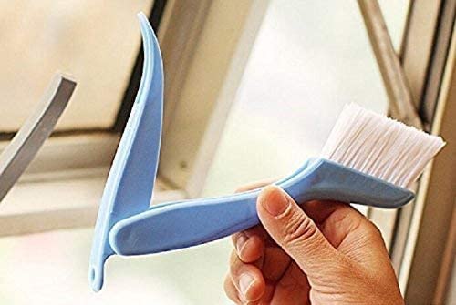 iKonbi Multifunctional Foldable Plastic Window Frame Cleaning Brush with Dust Dirt