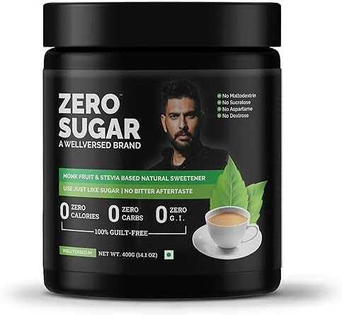 Zero Sugar (400g) | Stevia and Monk Fruit Sweetener | No Maltodextrin, No Aspartame | No B