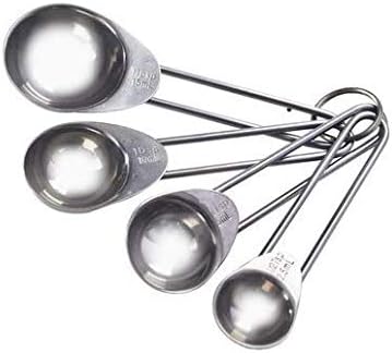 iKonbi Measuring Cup and Spoon Set Stainless Steel, 250/125/80/60 ml, Pack of 8