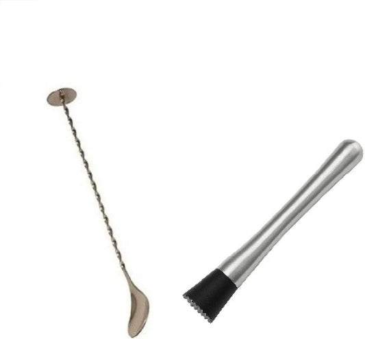 iKonbi Stainless Steel Muddler – with Bar Spoon