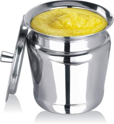 iKonbi Stainless Steel Apple Shaped ghee Pot 300 ml and Oil Dropper 500 ml