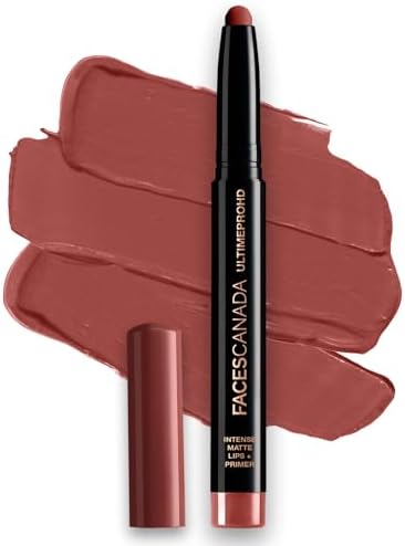 FACES CANADA Ultime Pro HD Intense Matte Lipstick + Primer - Natural Coco (Brown), 1.4g 9H