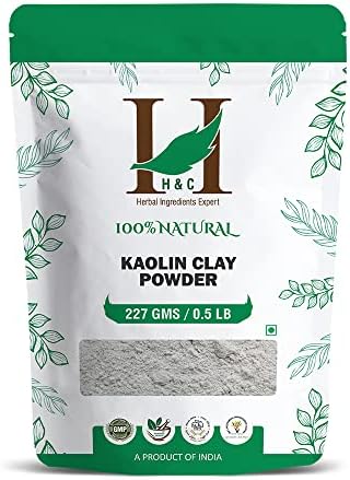 ‎H&C HERBAL INGREDIENTS EXPERT H&C Kaolin Clay Powder - 227 Grams | For Acne, Blackheads S