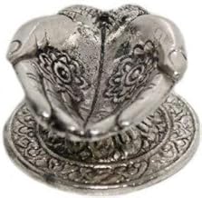 iKonbi Elegant & Vintage Look Welcome Hand Shaped Diya Made with Metal,Oil Wick for Puja